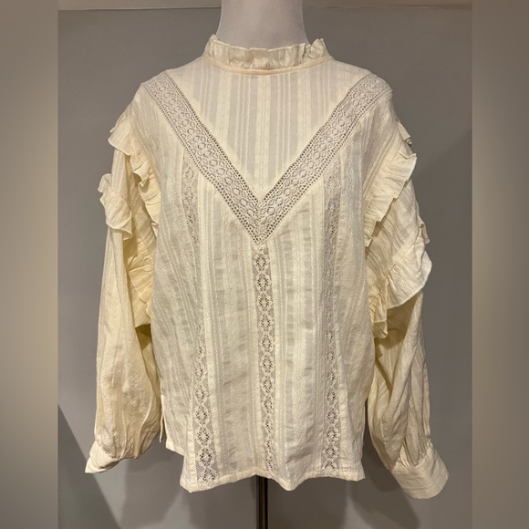 Mango Tops - Mango Ruffled Blouse NWT Size 4